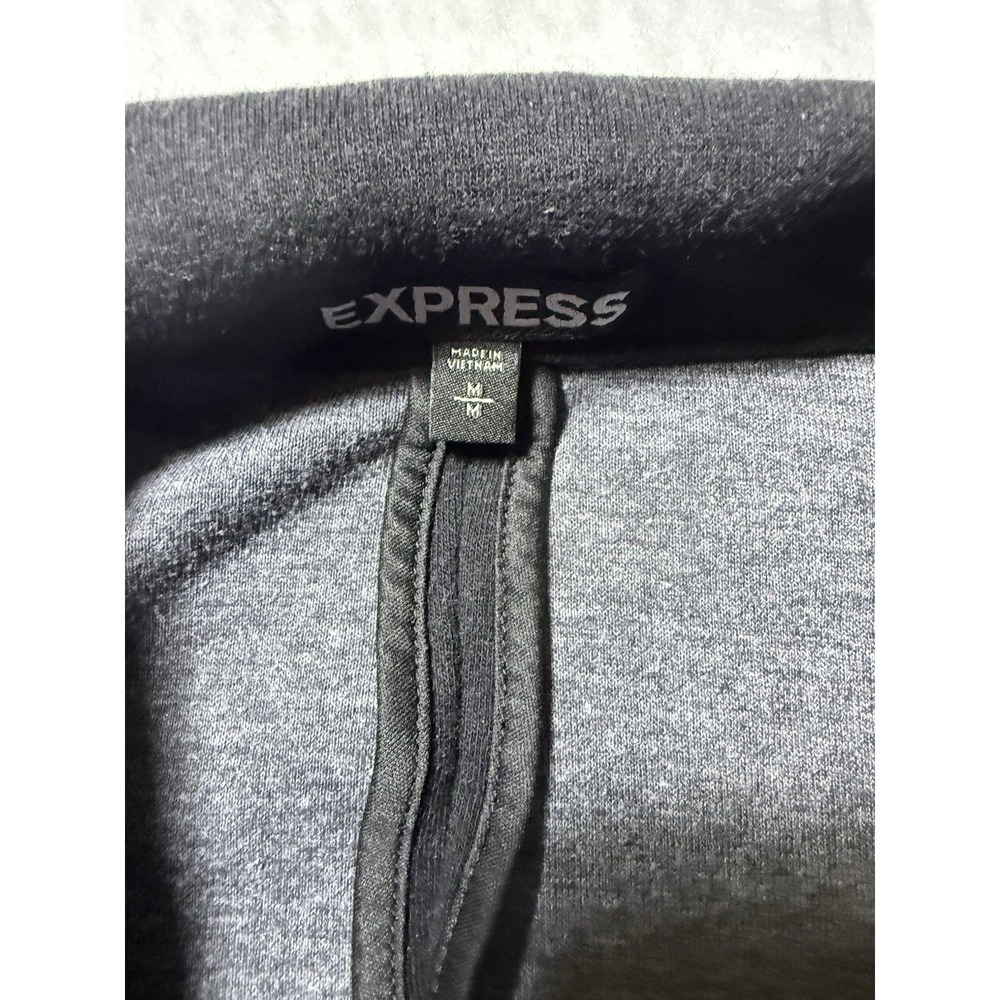 Express Women's Black Open Front Knit Blazer Jacket Size Medium Career - Picture 6 of 9